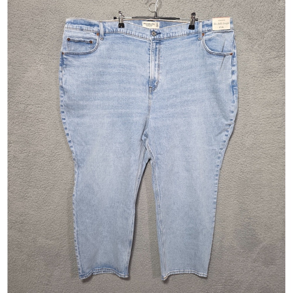 Abercrombie & Fitch The Ankle Straight‎ Ultra High Rise Size 37 / 24 Short NWT